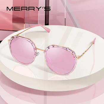 MERRYS DESIGN Ženske Luksuzne blagovne Znamke Ovalne Polarizirana sončna Očala Ženske Modni Trendi Rožnata očala za Sonce UV400 Zaščito S6330