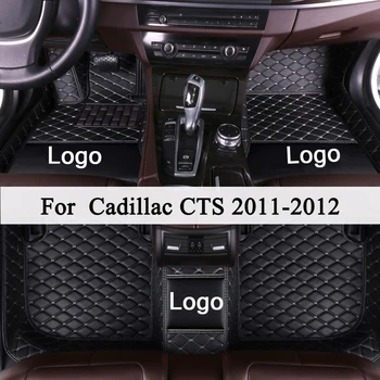 MIDOON usnje Avto predpražnike za Cadillac CTS 2011 2012 Meri auto stopalo Blazinice avtomobilska preproga pokrov