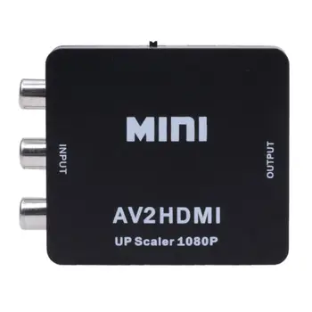 Mini AV, Da HDMI Upscaler AV RCA za HDMI VIDEO PRILAGODILNIK PRETVORNIKA 1080P PS2 DV NOVO Brezplačna Dostava