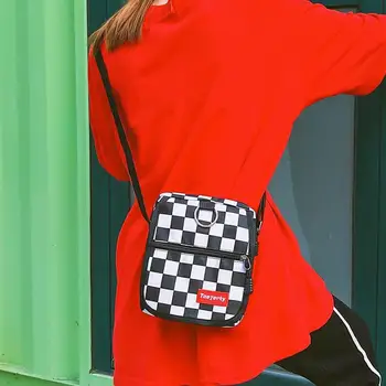 MISS M za Ženske, za Moške Platno Vrečko Hong Kong Harajuku Slog Kontrast Barve Majhno Vrečko korejski Moden Slog Priložnostne Messenger Bag