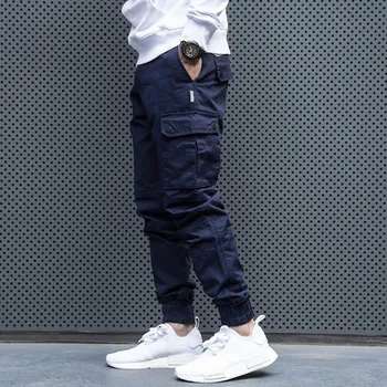 Moda Ulične Moške Jeans Velik Žep Priložnostne Tovora Hlače Japonski Letnik Oblikovalec Hip Hop Joggers Hlače Moški Harem Hlače
