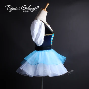 Modra Giselle Balet Tutu Obleko Kmečke Balet Ples Obleko Dekleta Ples Kostume Romantično Tutu Kostume Otroke B-6309