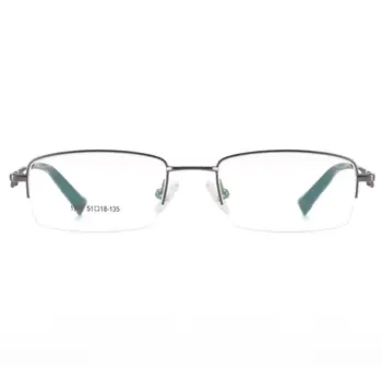 Moški Kovinski Pol Platišča Eyeglass Okvir Modni Očala Na Recept Kratkovidnost Branje Postopno Leče
