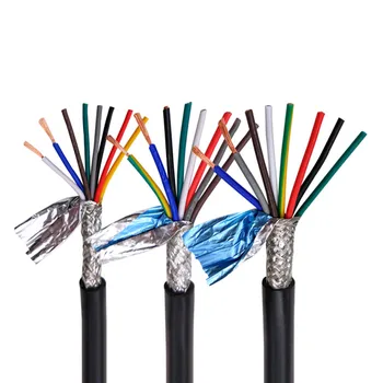 Multi-core oklopljenega kabla RVVP24AWG 0.2mm2 3 4 5 6 8 10 12 14 16 20 24 jedro anti-motnje krmilnega signala žice