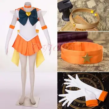 Najcenejši Seksi Sailor Moon SuperS Minako Aino Mornar Venera Cosplay Kostum Seksi Mini Obleka Za Halloween