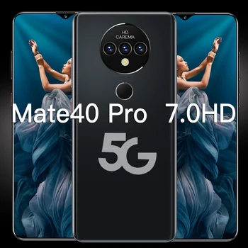 Najnovejši Mate40 Pro 7 Palčni HD Full Zaslon Android Pametne telefone 12GB+512GB 10-Core 5G NAJ Mobilnikov MTK6889 Dual SIM Mobilni Telefon