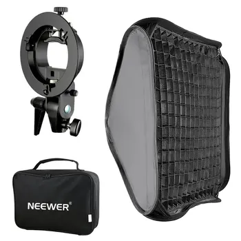 Neewer Bowens Gori Softbox z Mrežo in S-tip Flash Nosilec za Nikon SB-600/-800/-900/-910/Canon 380EX/430EX
