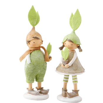 Nordijska Zelena Lutka Figur Smolo Obrti Risanka Mini Številke Miniaturni Namizno Dekoracijo Doma Darilo Otroci Igrače Božič Figurice
