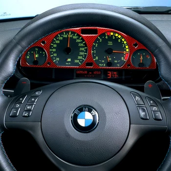 Notranjost Ogljikovih Vlaken Avto nalepke Styling Za BMW E46 M3 1998-2005 rog izstopu Zraka volan logotip Prag vrstico Prestavi Vrata