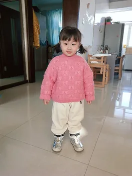 Nov Dekliški Bombaž Čevlji Fantovski Čevlji Modni Pravega Usnja Otroci Sneg Škornji Svetlo Obraz Pozimi Baby Topli Škornji