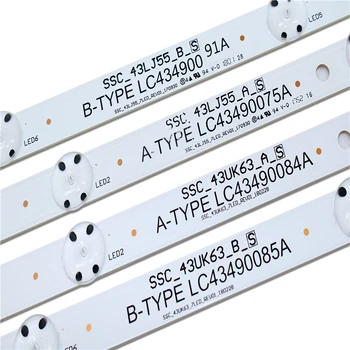 Nov Komplet 18 KOS LED osvetlitvijo trakovi za LG 43UJ6300 43UK6300PUE LC43490087A LC43490088A LC43490077A LC43490078A SSC_43UJ63_A