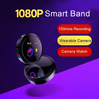 Novo 1080P Snemljiv HD Kamera Glas, Video, Avdio Snemalnik Mikro mini DV Avto dvr Smart Band Watch Zapestnica Smartband