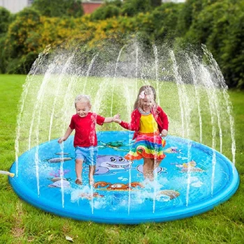 Novo 170 cm Napihljivi razpršeno Vodo Blazine Poletje Otroci Igrajo Voda Mat Travnik Igre Pad Brizgalke, Igra Igrače na Prostem Kad Swiming Bazen