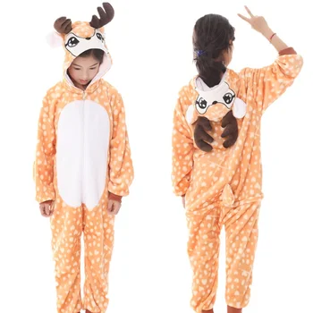 Novo 39 Obleko Pajama Šiv Samorog Otroci Spalnik Živali za dekle, Otroci Pižame Risanka Kigurumis fant Cosplay Samorog Pijamas