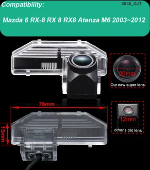 Nočno gledanje HD CCD 1280*720 slikovnih pik 1000TV 20mm objektiv backup pogled od zadaj avto kamera za Mazda 6 RX-8 RX8 Atenza M6 2003-2012