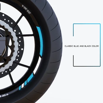 Odsevni Motocikel nalepke pnevmatike Motokros Kolesa 10 18 inch inch Motornih Platišča Nalepke Protector Ploščica Kritje Dekoracijo Decals
