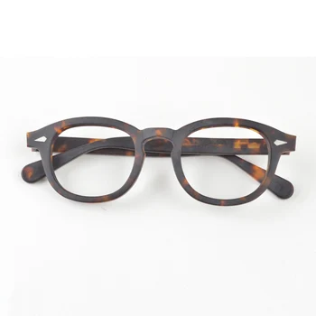 Optičnih Očal Okvir Johnny Depp Očala Moški Ženske Vintage barve Acetat Očal Okvir Pregleden objektiv najvišje Kakovosti 006-3