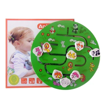 Otrok, Dojenček, Zgodnje Izobraževanje Puzzle Lesene Igrače, Risanke Živali Labirint Šport Najdejo a Home Igrača Krog Zaprtih Labirint Igre