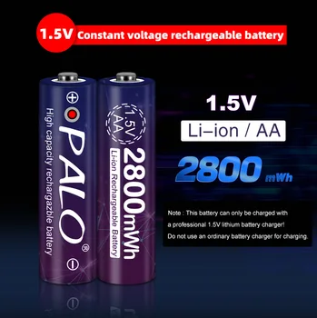 Palo 1,5 v aa baterija li-ion, litij-ionska baterija za 1,5 V aa 2A z 2slots aa Baterija Li-ion Polnilnik smart polnilec