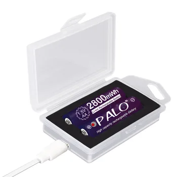PALO 1,5 V AA Baterija za ponovno Polnjenje Li-ionska baterija AA 1,5 v 2800mWh litij-li-ionska akumulatorska baterija in polnilnik USB primeru