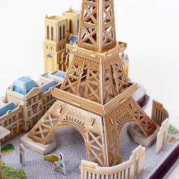Papir 3D Sestavljanke, Londonu, New Yorku, Parizu, Pekingu, Šanghaju Znano Mesto Stavbe Jigsaw Igrača Izobraževalne Igrače, Darila Za Otroke