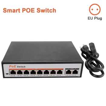 POE stikalo 48V z 8 10/100Mbps Ports, IEEE 802.3/af na ethernet stikalo, ki je Primerna za IP kamero/Wireless AP/POE fotoaparat