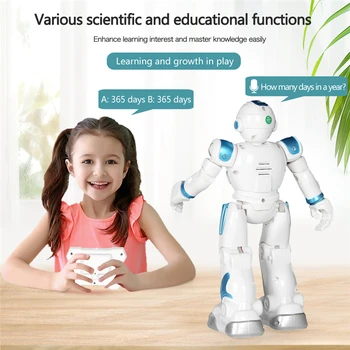 Polnjenje prek kabla USB RC Robot Daljinski Nadzor Robota otroška Igrača Multi-Funkcijo, Pojejo, Plešejo Dejanje Slika Gesto Senzor Robot Otroci Igrače