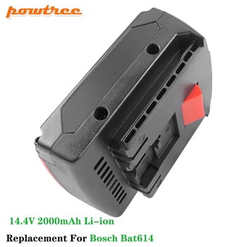 Powtree 14,4 V 3000mah Polnilna Litij-ionska Baterija za BOSCH akumulatorski Električni izvijač BAT607,BAT607G,BAT614,BAT614G