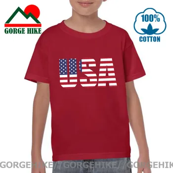 Praznovanje Svojega Domoljubja S Tem ZDA Pismo Design otroci T Shirt ZDA Zastavo Tshirt fantje oblačila dekle oblačila Novo Stilsko Tee