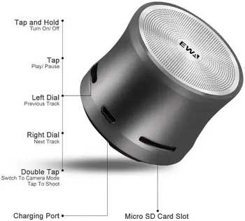 Prenosni Bluetooth Zvočnik Mini Pasu Brezžična tehnologija Bluetooth Vibracije Predvajalnik Glasbe Podpira TF Kartice Brez Popačenja