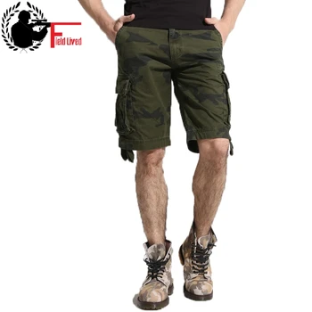 Prikrivanje Hlače Moški Vojaška Oblačila Slog Vojske Visoke Kakovosti Mens Tovora Hlače, Bombaž Multi Žepi Jahalne Hlače Bermuda Tovora