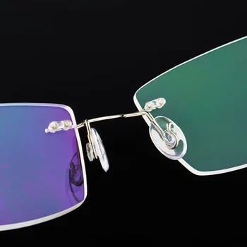 Prilagodljiv Pomnilnik Titana Rimless Očala Okvir Ženske Moški Lahki Optičnih Očal Oculos De Grau Očal Okvir s127