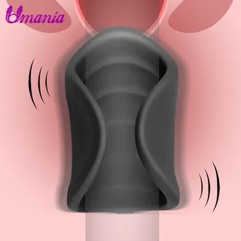 Rechargeble Male glavice penisa Vibrator za ponovno Polnjenje Povečanje Penisa Vibracijska Masaža Traja Spodbujanje Trener Odraslih Spolnih Igrač za Moške