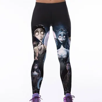 S-XXXXL Fitnes Žensk Dokolenke Osebnost Okostje 3D Tiskanih Dokolenke Ženska Oblačila Pustolovščina Čas Legging Plus Velikost Ženske