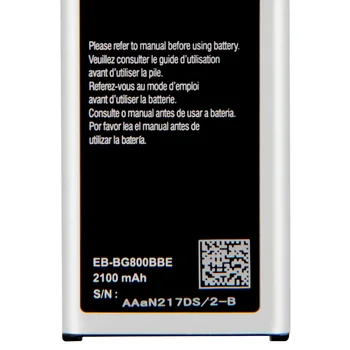 Samsung Original Nadomestna Baterija EB-BG800CBE Za Samsung GALAXY S5 mini S5MINI SM-G800FG870a G870W EB-BG800BBE 2100mAh