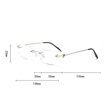 Seemfly Ultralahkih Rimless Obravnavi Očala Ženske, Moške Poslovne Anti Blue Ray Računalnik Presbyopia Bralec Očala +1.0 +4.0