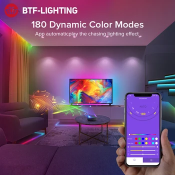 Sinhronizacija Glasbe Bluetooth APP Celoten Sklop RGB IC LED Trak Svetlobe WS2811 5m 150 Led Sanje Barve Vgrajen V Mic Nepremočljiva IOS Android