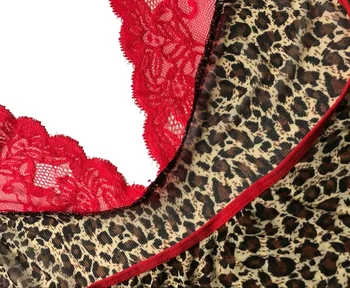 Spodnje perilo, seksi, vroče erotične Sexy Leopard Babydoll minidress Perilo Teddies lutka obleko Cvetlični More Nightgown intimates