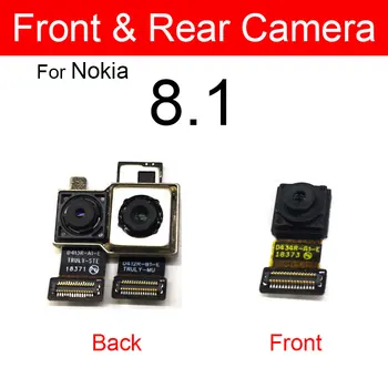 Sprednji In Nazaj, Kamera Zadaj Model Za Nokia 7 7.1 Plus X7 8.1 8 Sirocco Mala Kamera + Glavni Velik Fotoaparat Flex Kabel Nadomestni Deli