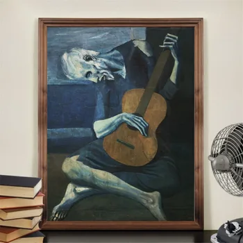 Stari Kitarist, Ki Jih Pablo Picasso Plakatov In Fotografij Platno Slikarstvo Stenske Slike Za Dnevna Soba Dekoracijo Doma Dekor Quadro