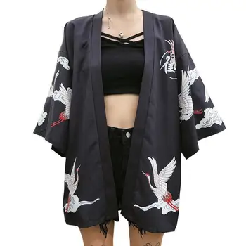 Tanko Japonski Yukata Azijskih Ženska Oblačila Kimono Jopico Majica Tradicionalni Japonski Zaščito Pred Soncem Kimonos Jakna Ženske Haori