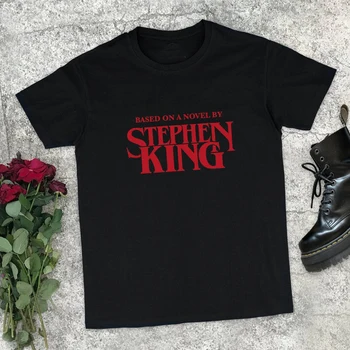 Temelji na Romanu Stephen King Ženske T Shirt Hipster Grunge Kratek Rokav T-shirt Bombaž Tees 90. letih Moda Vrhovi Dropshipping