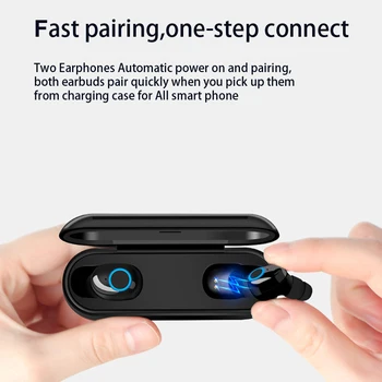 TWS Mini Bluetooth 5.0 Slušalke Slušalke Brezžične Hi-fi Stereo Slušalke Uho brsti Šport slušalke Za Telefon