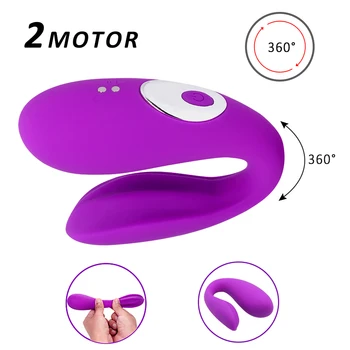 U Obliko Vibrator Za Ženske, Moške, Brezžični Daljinski 12 Hitrost Vodoodporni Vibrator Za Klitoris In G-Spot Stimulacije Za Odrasle Sex Igrača Spusti Ladje