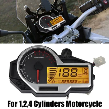 Univerzalno motorno kolo prevožene poti Za 1,2,4 Jeklenke Tahometer ATV LCD Digitalni merilnik Hitrosti, prevožene poti Za BMW KAWASAKI SUZUKI HONDA