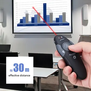 USB Wireless Presenter Powerpoint Stavec Predstavitev Daljinski upravljalnik Pero Miši z Rdečo Luč za Oddaljeni Nadzor Računalnika RF ONLENY PPT,