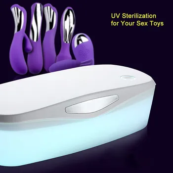 UV dezinfekcija polje Za Odrasle Sex Igrače Izdelek USB Charge Sterilizacijo, Dezinfekcijo vibracijsko jajce Polje za Vibratorji Dildo White