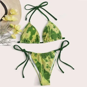 V-X Seksi micro bikini 2020 ženska Žamet kravato die kopalke ženske Push up kopalke ženske Pregleden kopalke Plavanje XL nova