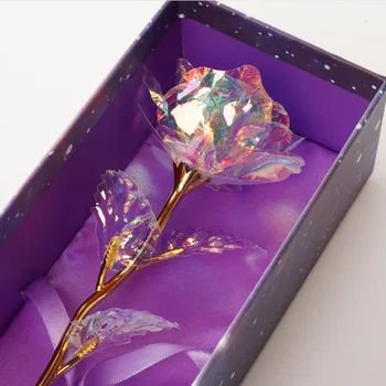 Valentinovo Ustvarjalno Darilo 24k Aluminijasto Folijo pozlačeno Rose, ki Trajajo Večno Ljubezen, Poroka Dekoracija Ljubimec kristal Rose