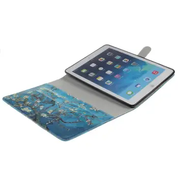Van gogh Flip PU Usnje Primeru Cover za Apple iPad air 2, iPad mini, iPad 4 2 3 4 5 6 Primeru Tablet Smart Cover S Kartico sim #A